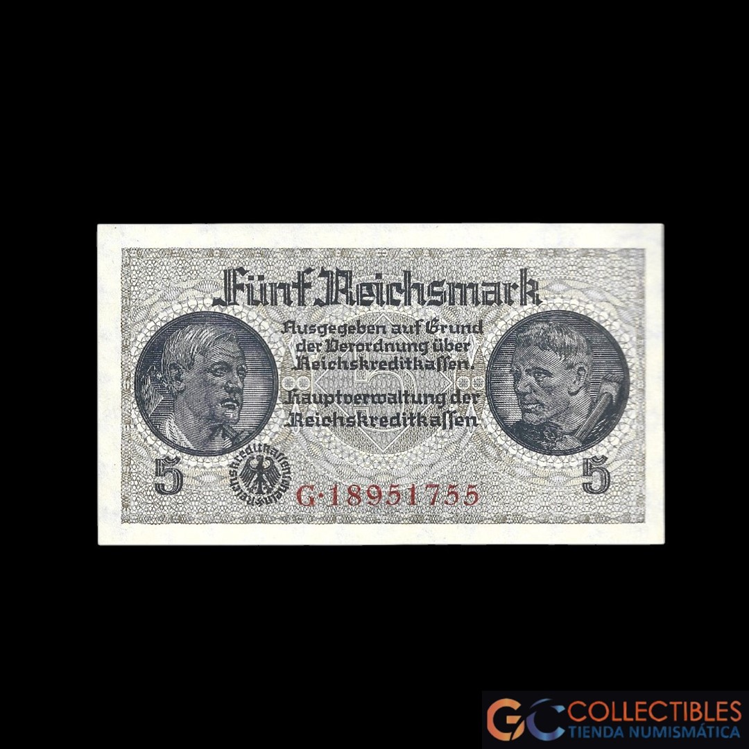 Lote 1056 - Alemania 5 Reichsmark 1940/1945