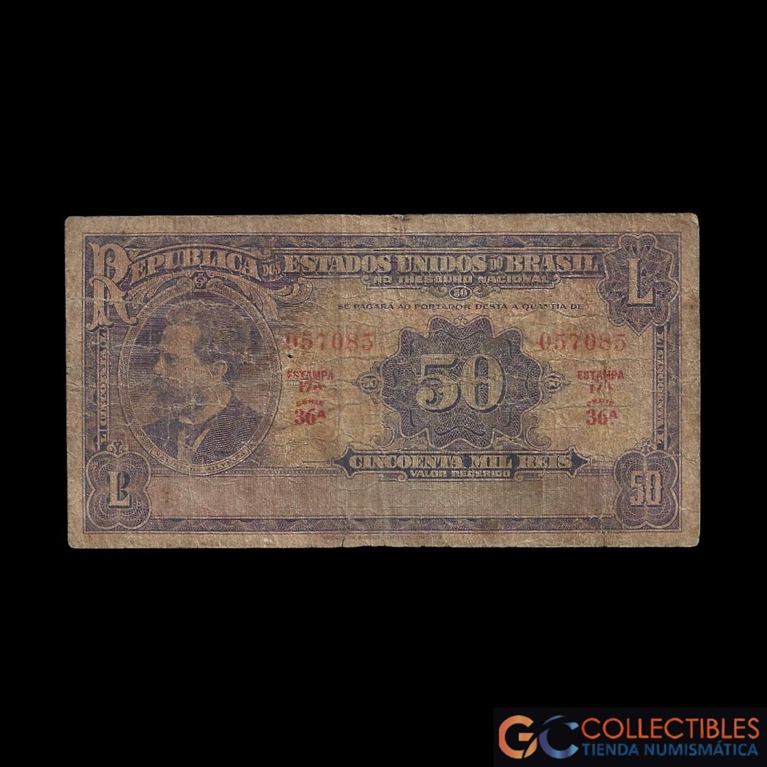 Lote 1070 - Brasil 50 mil reis 1936