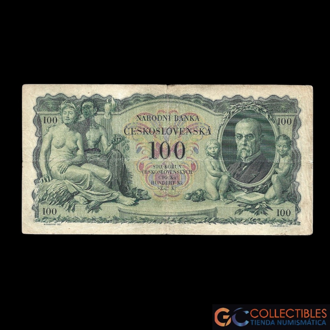 Lote 1075 - Checoslovaquia 100 Coronas 1931