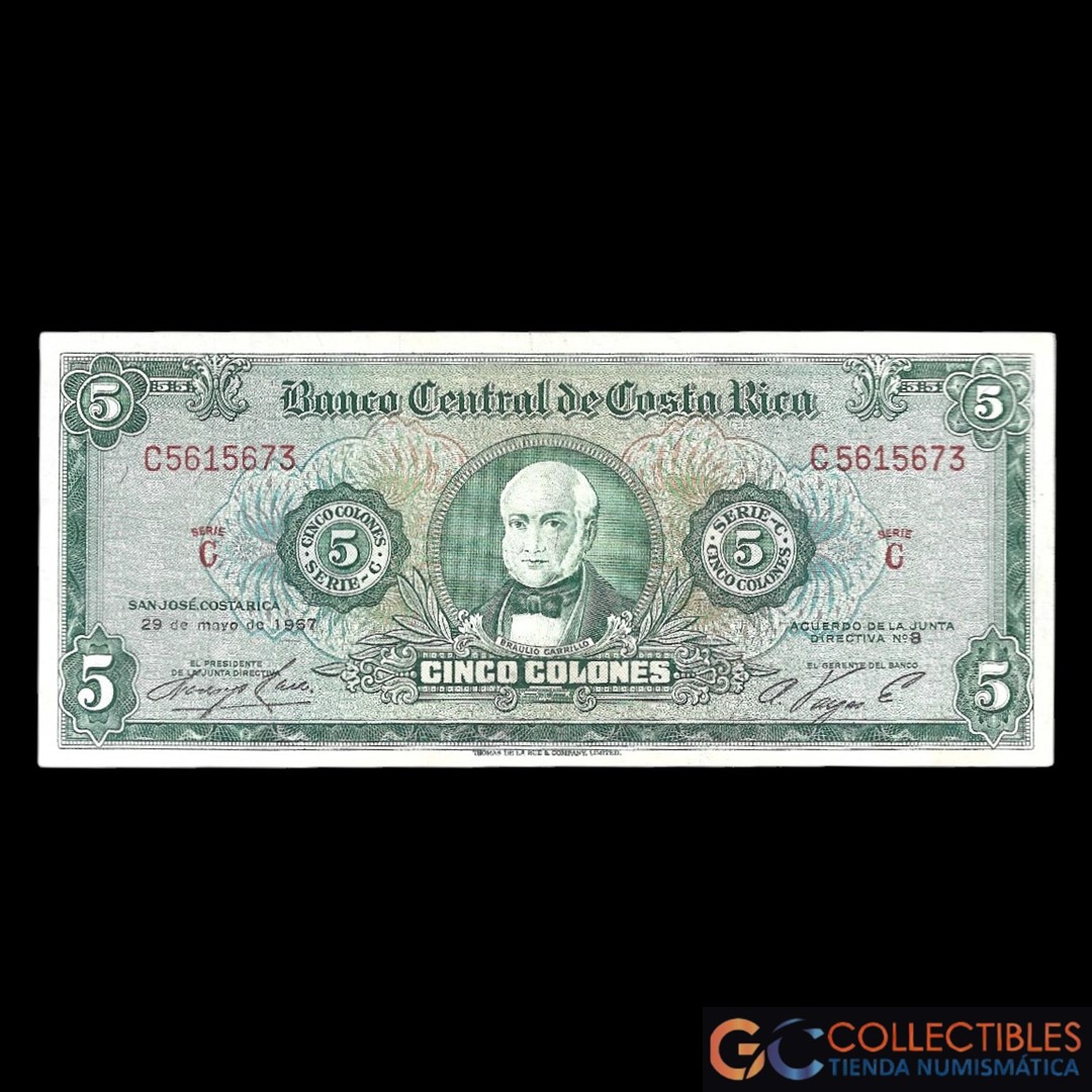 Lote 1084 - Costa Rica 5 Colones 1967