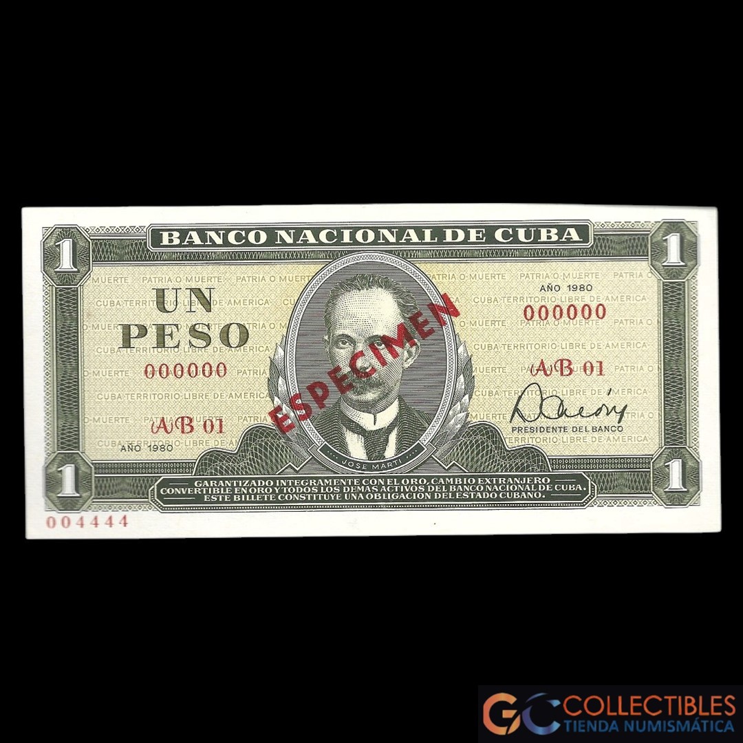 Lote 1087 - Cuba 1 Peso 1980 Specimen