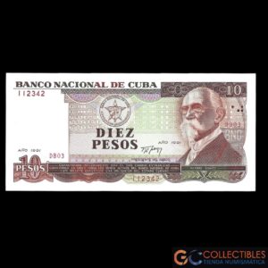 Lote 1089 - Cuba 10 Pesos 1991