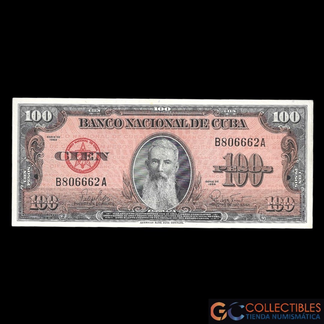 Lote 1091 - Cuba 100 Pesos 1959