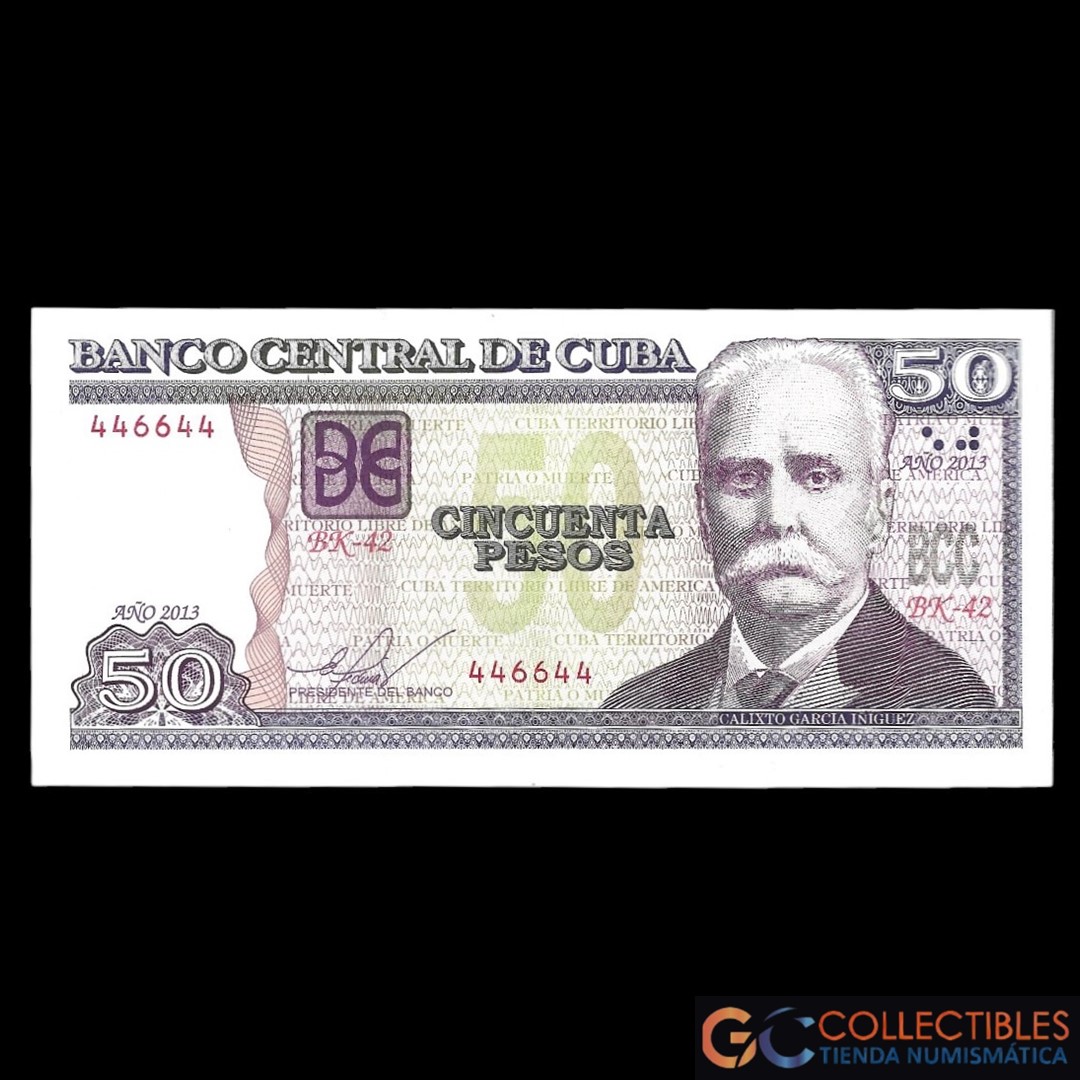 Lote 1092 - Cuba 50 Pesos 2013 Capicua