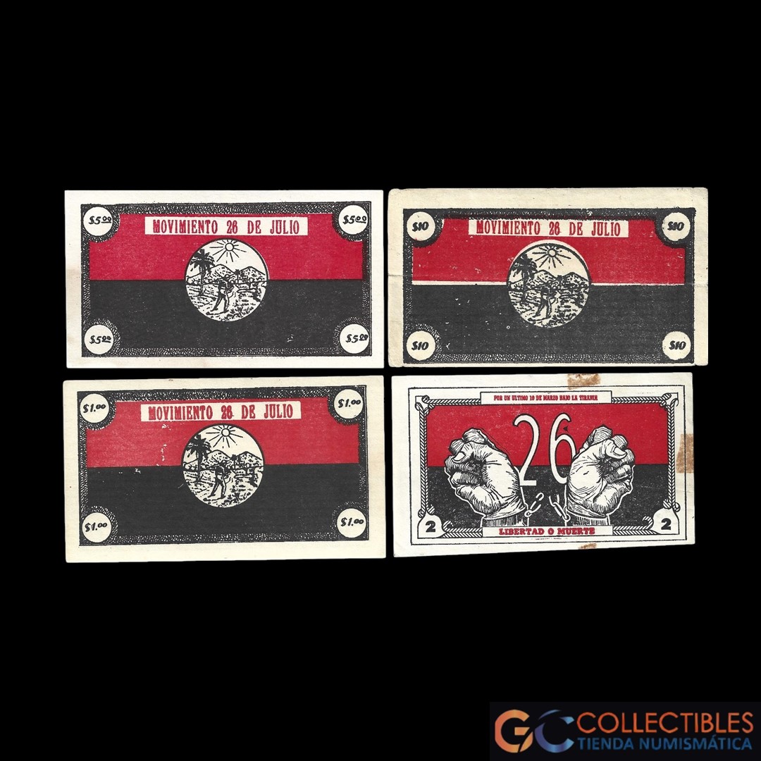 Lote 1093 - Cuba Bono 1953-1959 serie x 4