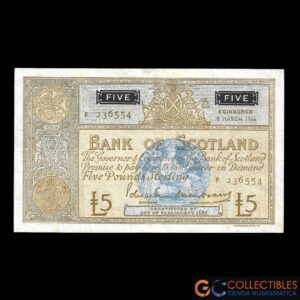 Lote 1094 - Escocia 5 Libras 1966