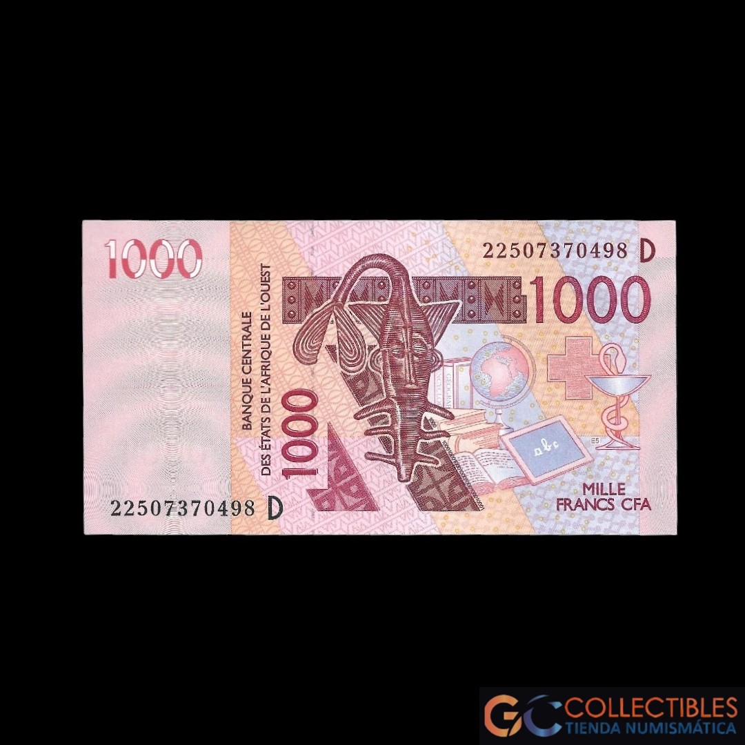 Lote 1095 - Estados de África del Oeste Malí 1000 Francos 2022