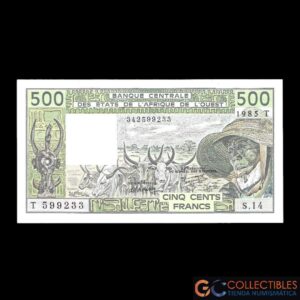 Lote 1099 - Estados de África del Oeste Togo 500 Francos 1985