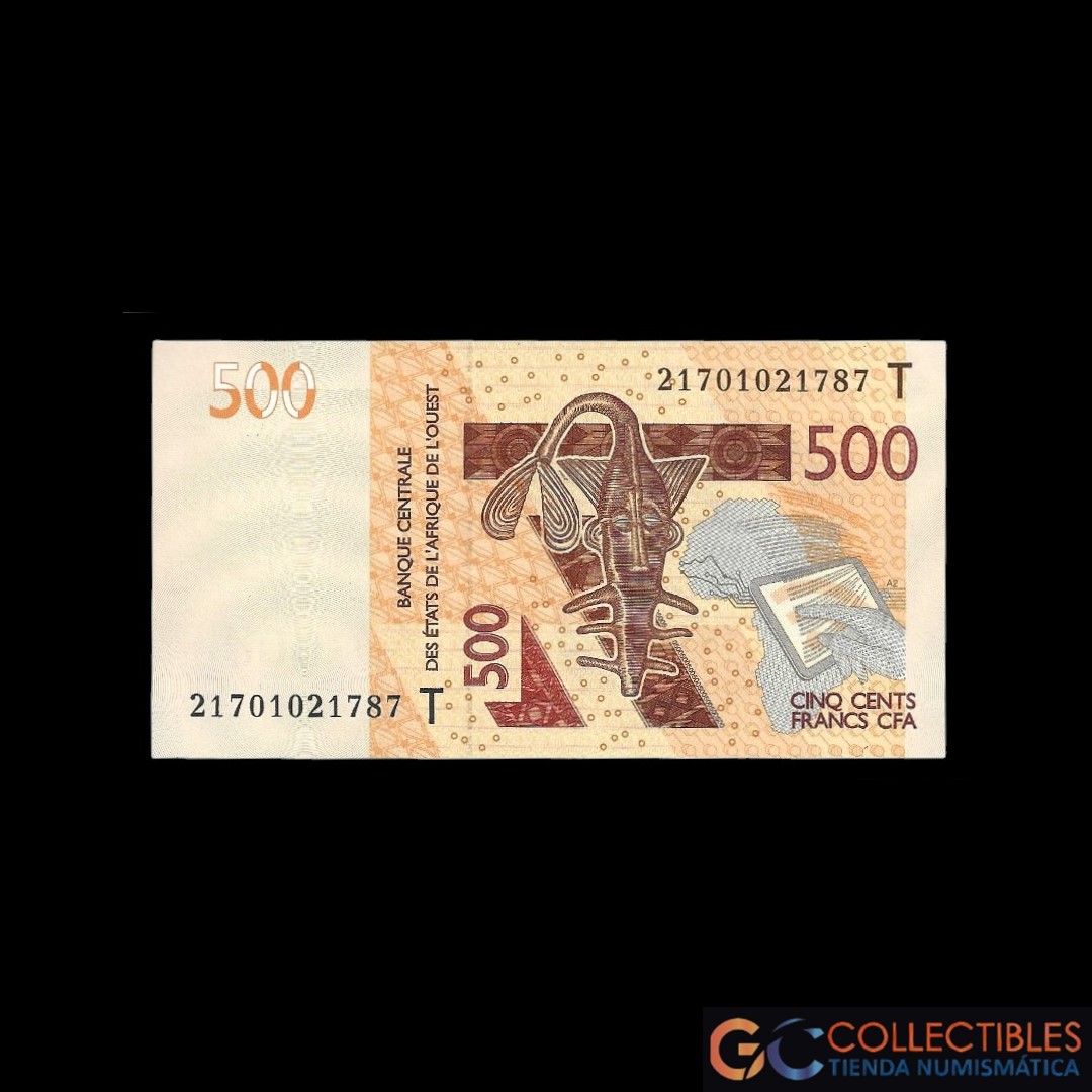 Lote 1100 - Estados de África del Oeste Togo 500 Francos 2012