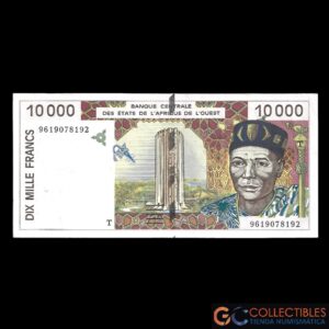 Lote 1101 - Estados de Africa del Oeste Togo 10000 Francos 1996