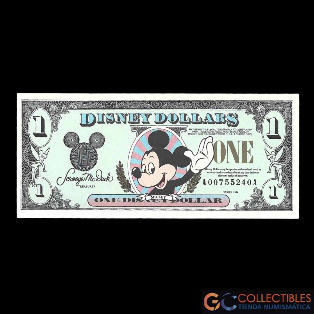 Lote 1104 - Estados Unidos Disney 1 Dólar 1994 Micky Mouse