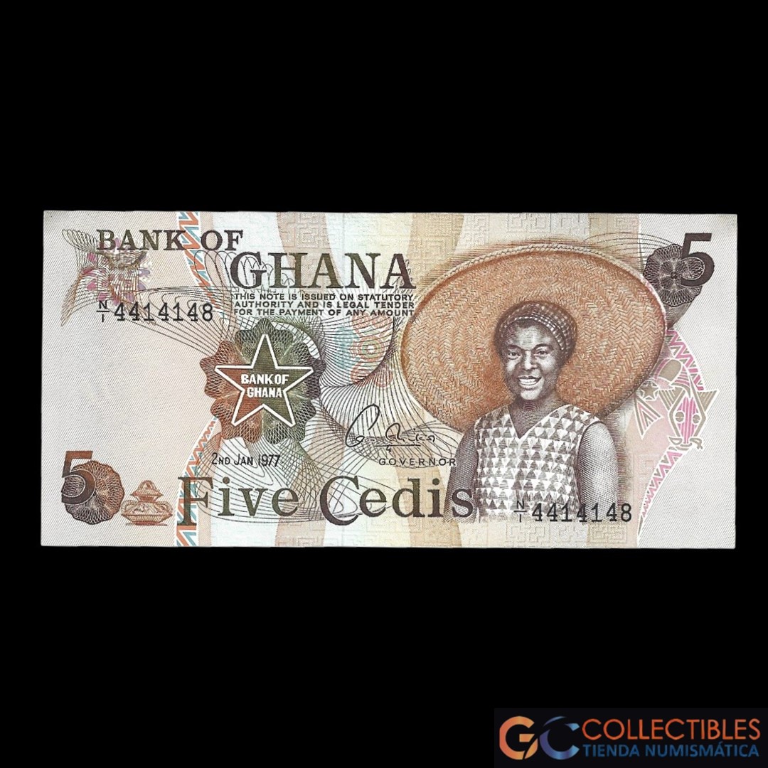 Lote 1110 - Ghana 5 Cedis 1977