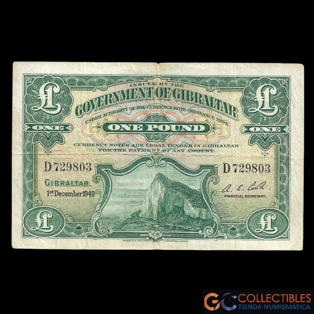 Lote 1112 - Gibraltar 1 Libra 1949