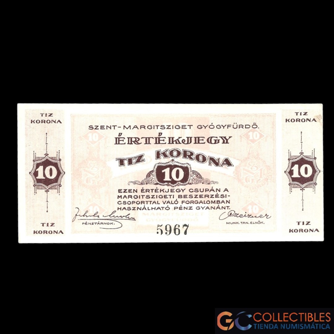 Lote 1122 - Hungría 10 Coronas 1914/18