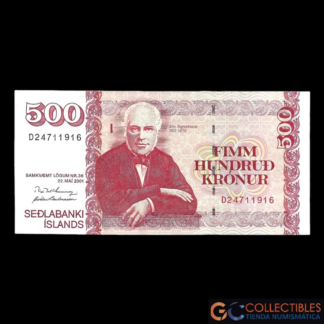 Lote 1125 - Islandia 500 Coronas 2001