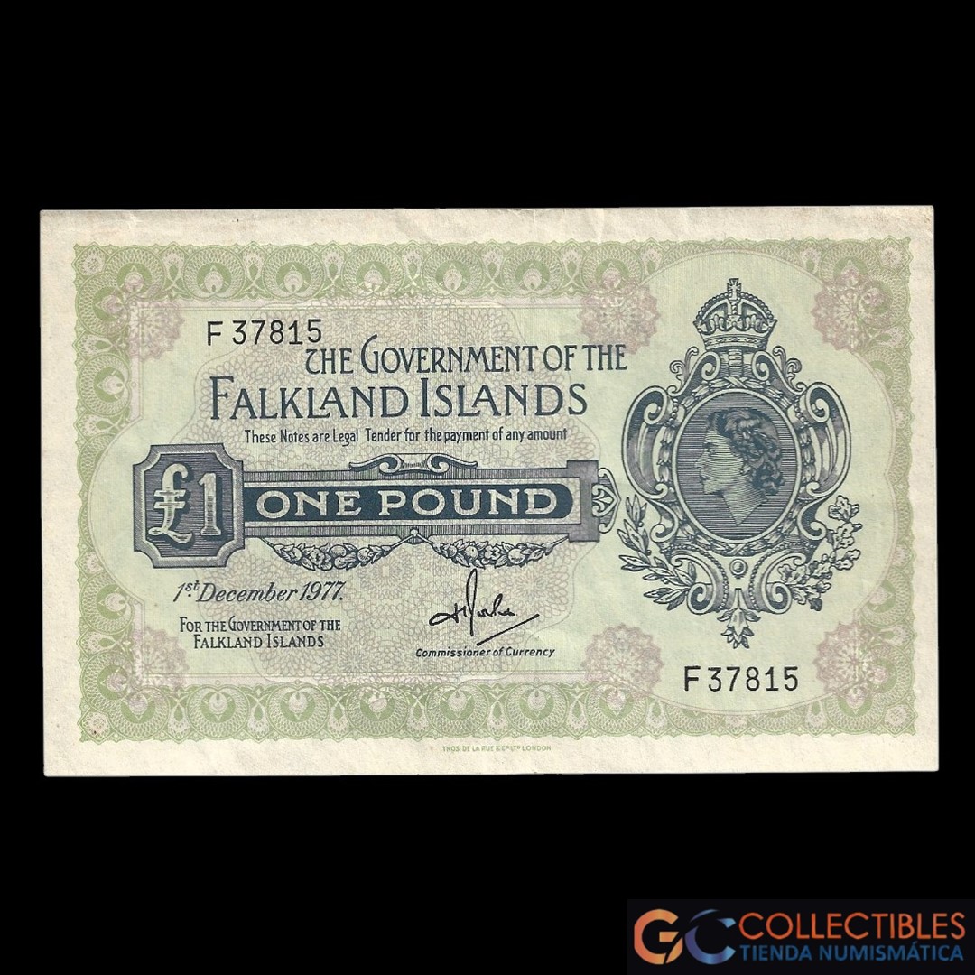 Lote 1128 - Islas Malvinas 1 Libra 1977