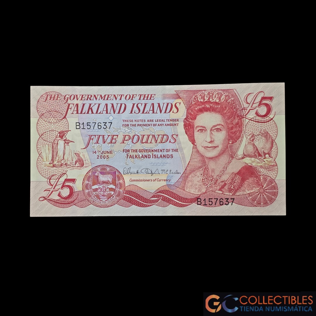 Lote 1129 - Islas Malvinas 5 Libras 2005