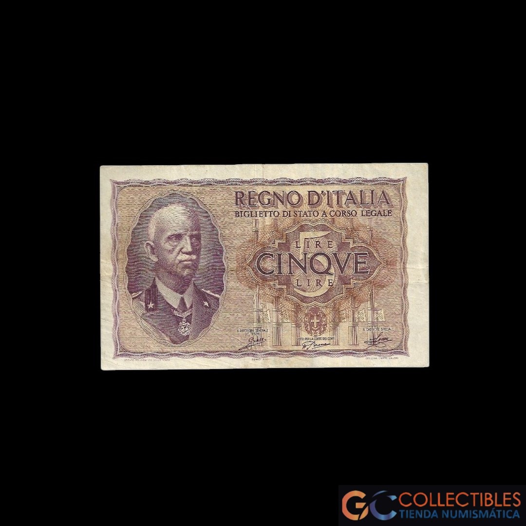Lote 1130 - Italia 5 Liras 1940