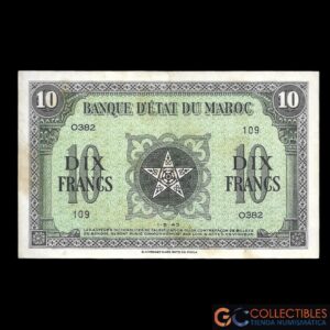 Lote 1132 - Marruecos 10 Francos 1943