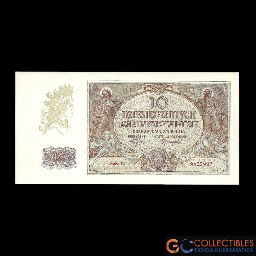 Lote 1145 - Polonia 10 Zlotych 1940