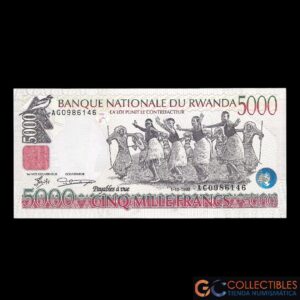 Lote 1152 - Rwanda 5000 Francos 1998
