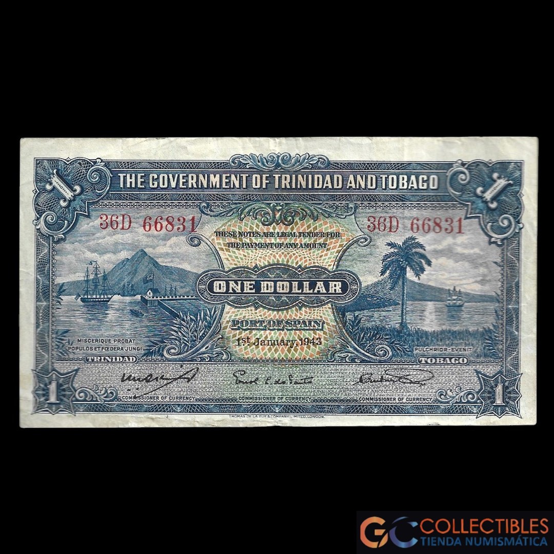 Lote 1160 - Trinidad y Tobago 1 Dolar 1943