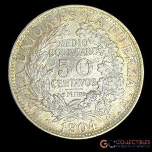 Lote 0093 -  Bolivia 50 Centavos 1904