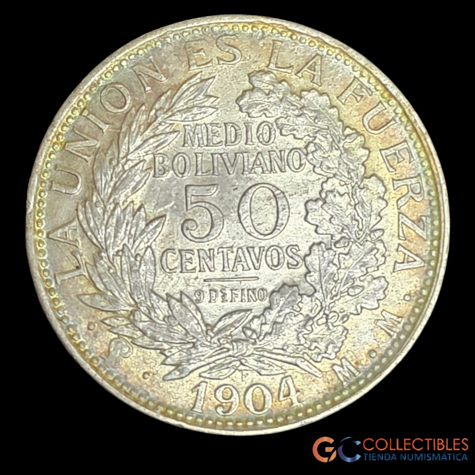 Lote 0093 -  Bolivia 50 Centavos 1904