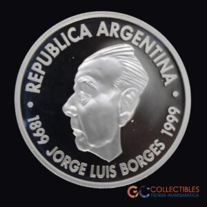 Lote 0025 - Argentina 1 Peso 1999 - Nacimiento de Jorge Luis Borges
