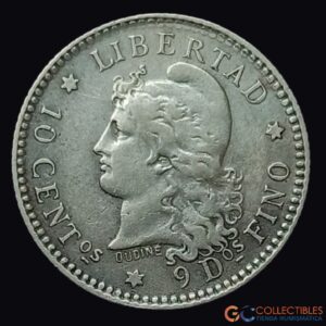Lote 0030 - Argentina 10 Centavos 1883