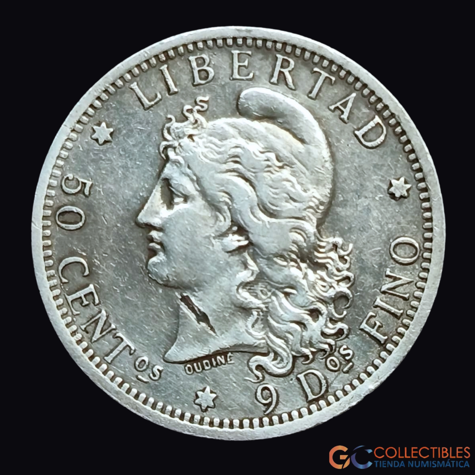 Lote 0045 - Argentina 50 Centavos 1883