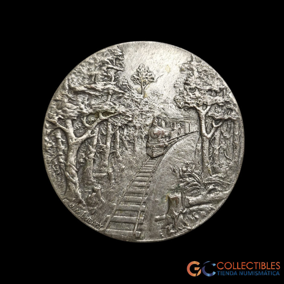 Lote 2008 - Argentina – Ferrocarriles Chaqueños, 1910. Medalla conmemorativa por la inauguración del servicio
