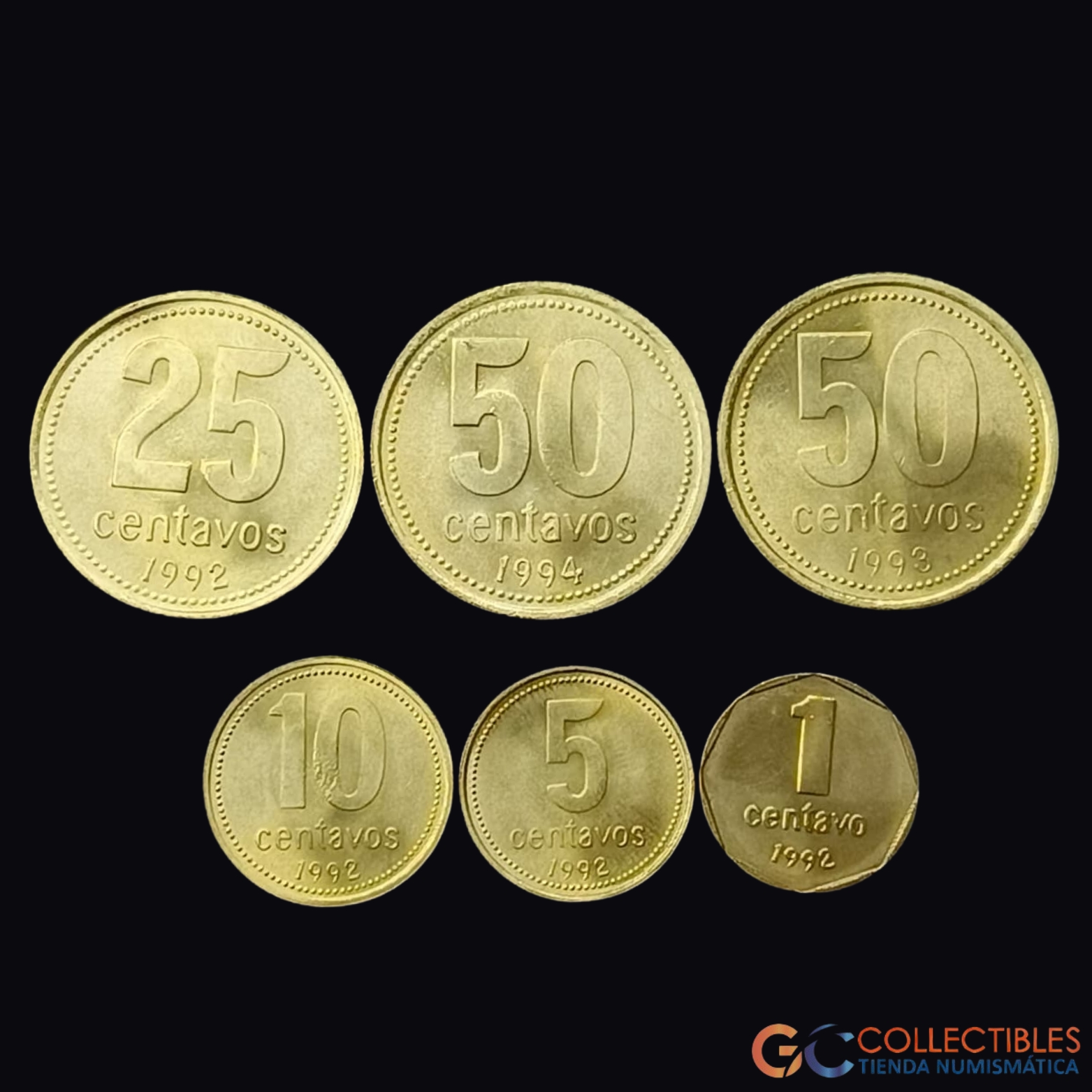 Lote 0020 - Argentina – Lote x 6 monedas –Ceca Chile.