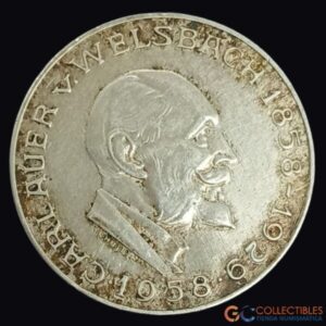 Lote 0052 - Austria 25 Schilling 1958 - 100º Aniversario - Nacimiento de Carl Auer von Welsbach