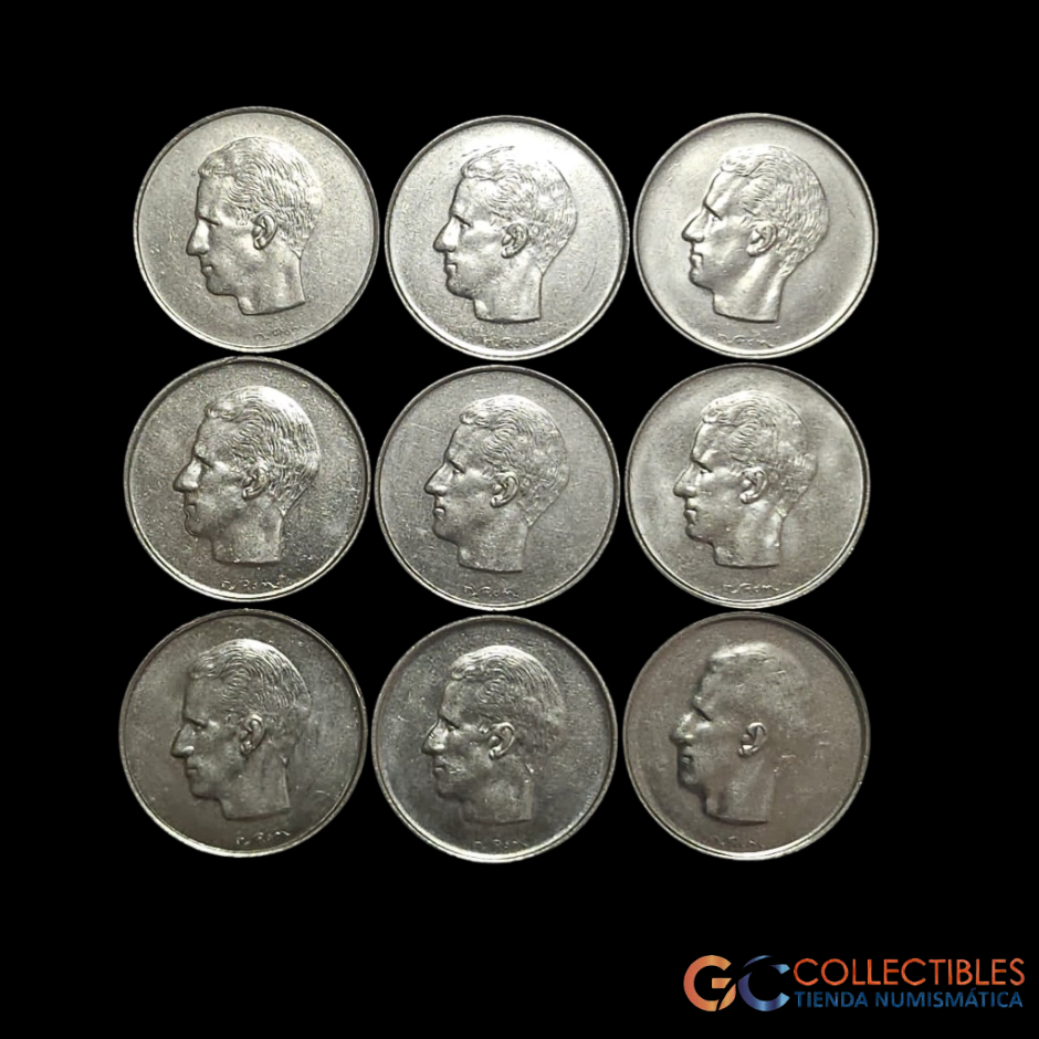 Lote 0055 - Bélgica – Lote x 9 (10 Francos 1969–1977)