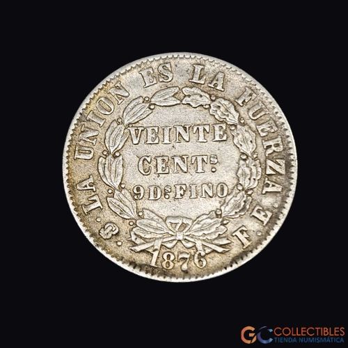Lote 0059 - Bolivia 20 Centavos 1876