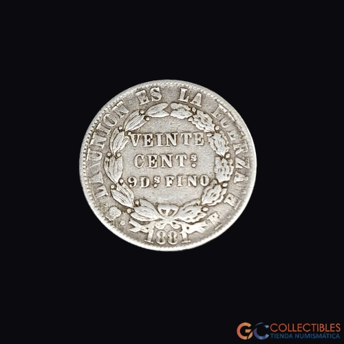 Lote 0061 - Bolivia 20 Centavos 1881