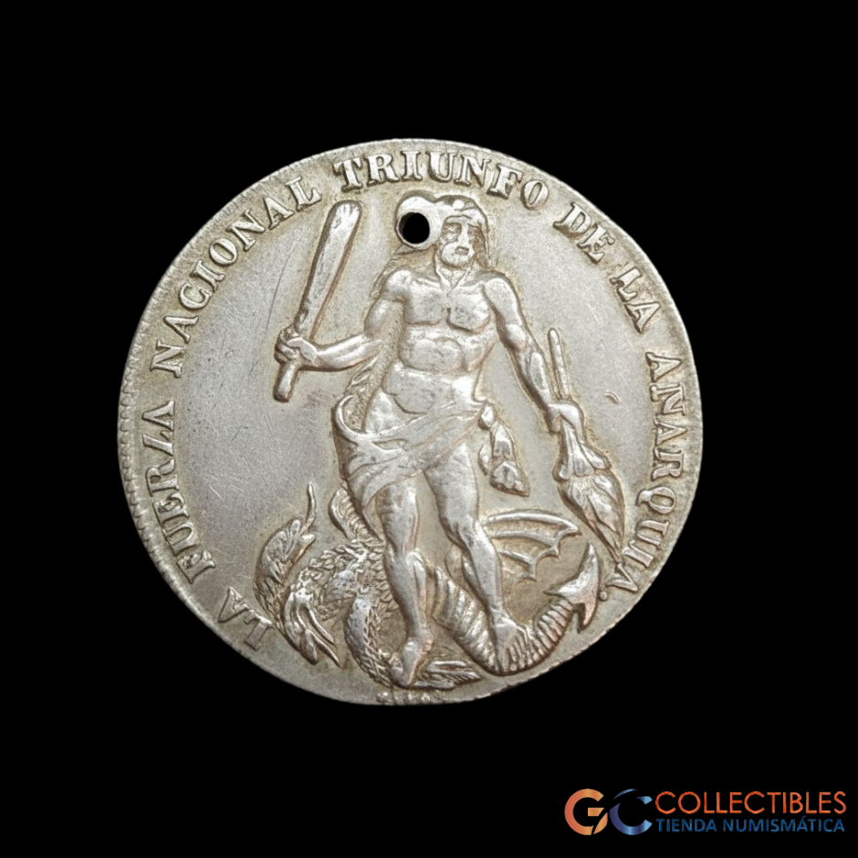 Lote 0104 - Bolivia Medalla Monetaria 4 Soles 1850
