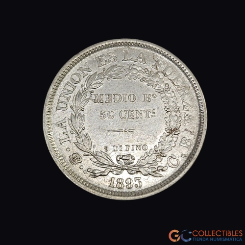 Lote 0090 - Bolivia 50 Centavos 1893