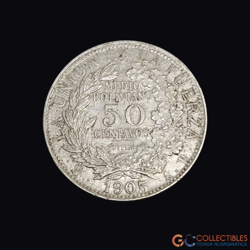 Lote 0094 - Bolivia 50 Centavos 1905