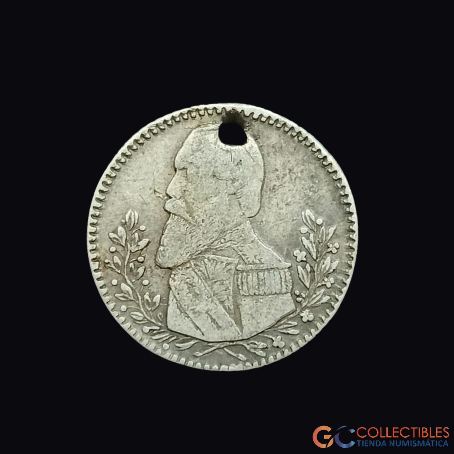 Lote 0097 - Bolivia Medalla Monetaria 1 Sol 1865