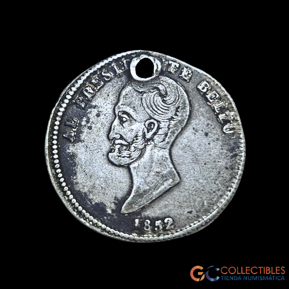 Lote 0101 - Bolivia Medalla Monetaria 1 Sol 1852