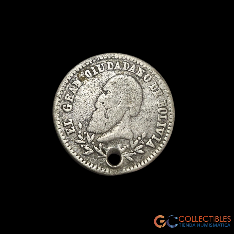 Lote 0102 - Bolivia Medalla Monetaria 1 Sol 1868