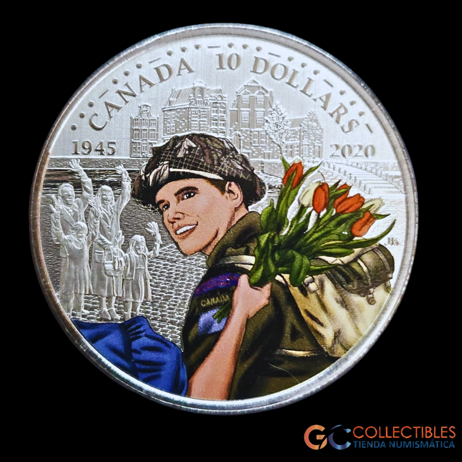 Lote 0116 - Canadá 10 Dolares 2020 - 75° aniversario de la liberación de los Países Bajos
