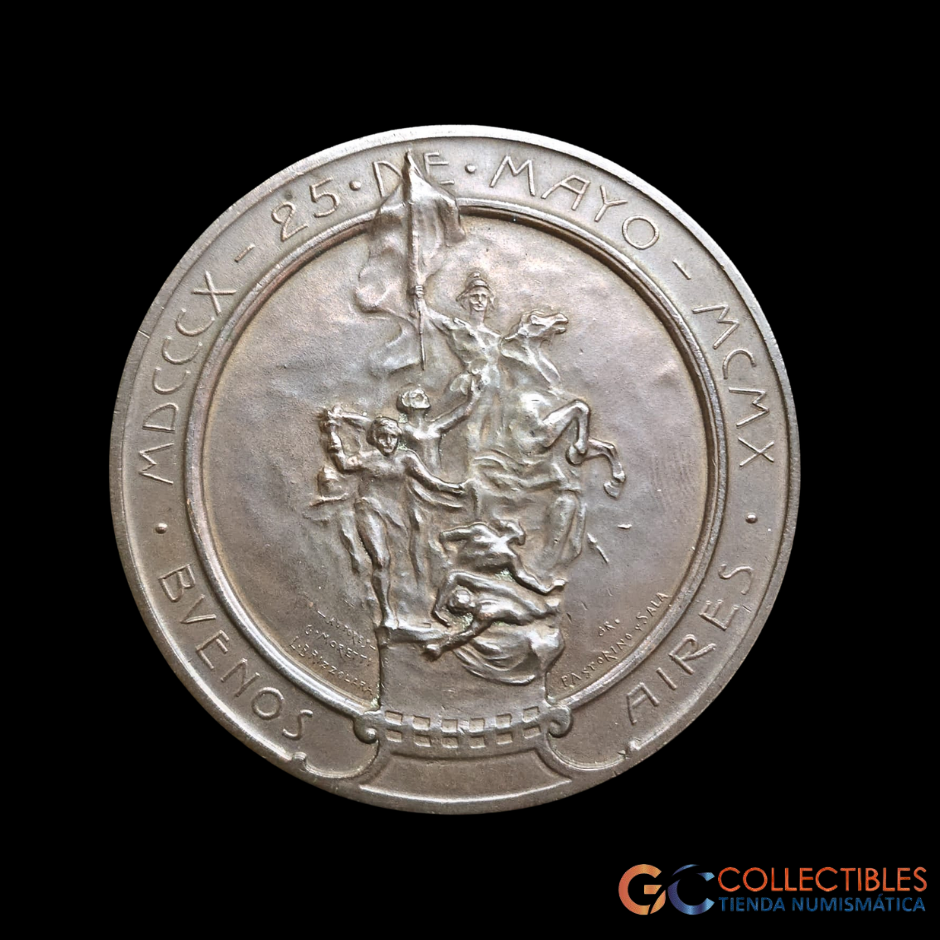 Lote 2027 - Centenario de la Revolución de Mayo, Argentina. 1910.– Monumento – presidente Figueroa Alcorta