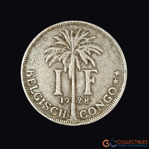 Lote 0123 - Congo Belga 1 Franco 1928