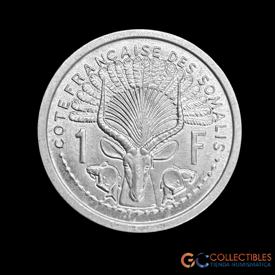 Lote 0233 - Somalia Francesa 1 Franco 1959