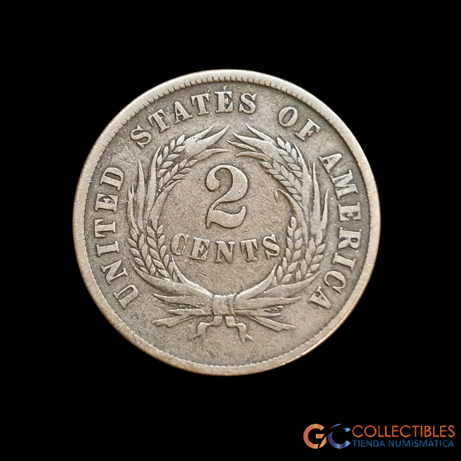 Lote 0150 - Estados Unidos 2 Centavos 1864