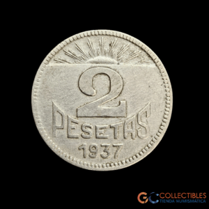 Lote 0141 - España (Asturias y León) 2 Pesetas 1937