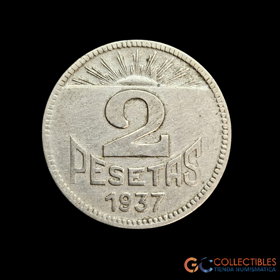 Lote 0141 - España (Asturias y León) 2 Pesetas 1937